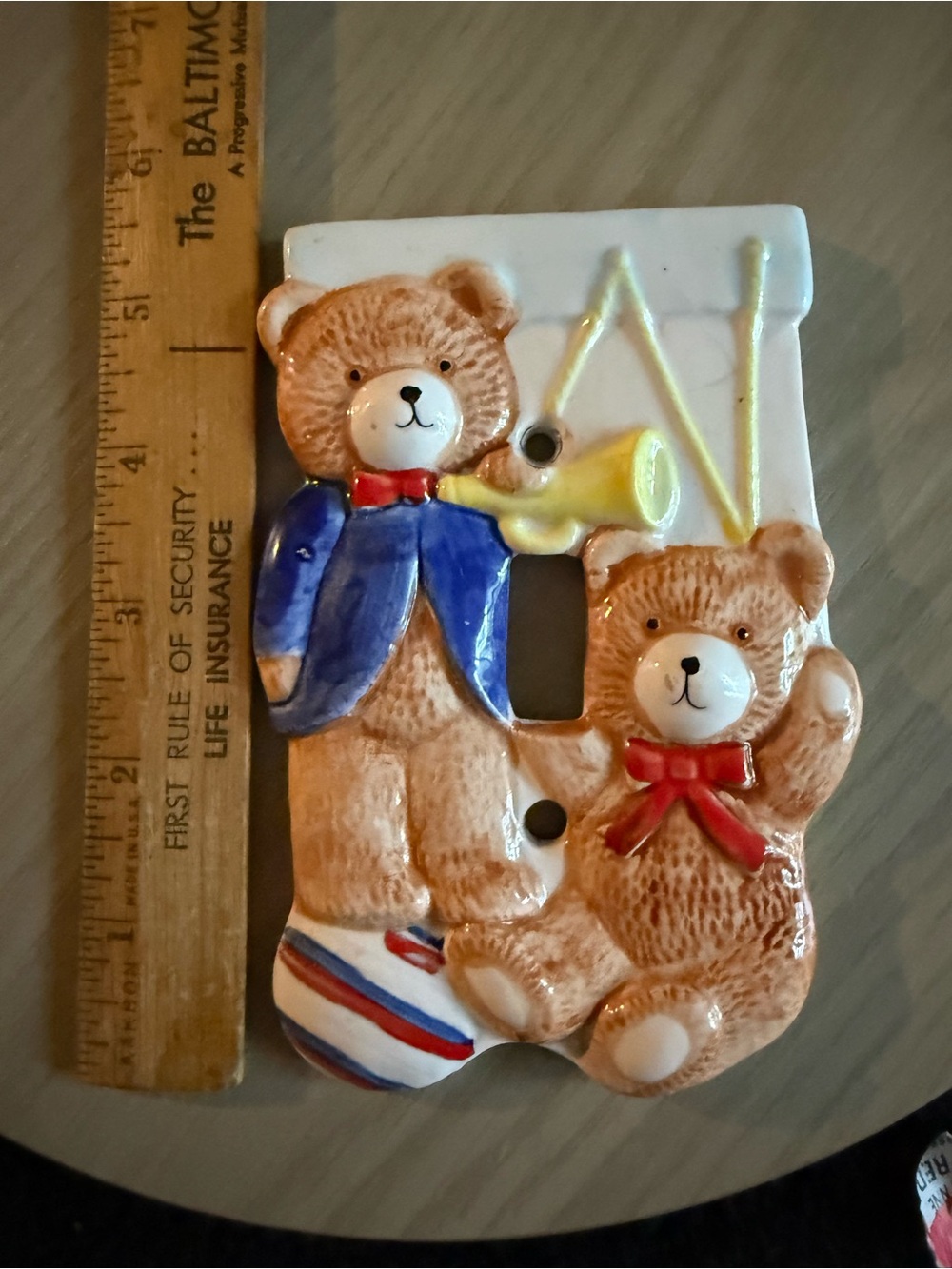 Ceramic Bears light switch cover